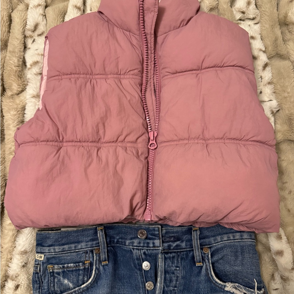 🦓SALE🦓Zara Pink Kids Puffer Vest size 9-10